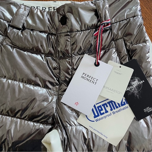 New Perfect Moment Metallic Talia Pant XS silver cream winter snow ski - Picture 7 of 8